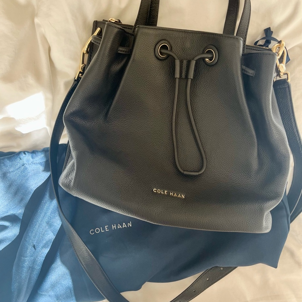 Cole Haan Black Leather Shoulder Bag